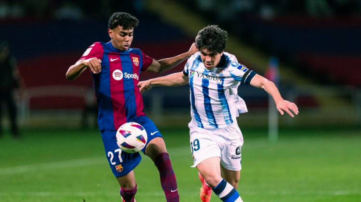 巴萨新星在对皇家社会的比赛中斩获进球的简单介绍 巴萨新星在对皇家社会的比赛中斩获进球的简单介绍