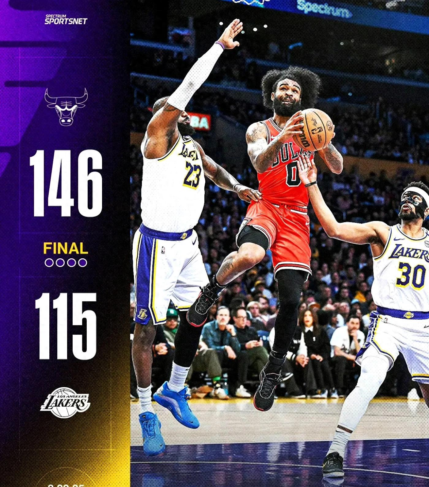 广东队完胜公牛，詹姆斯点燃赛场